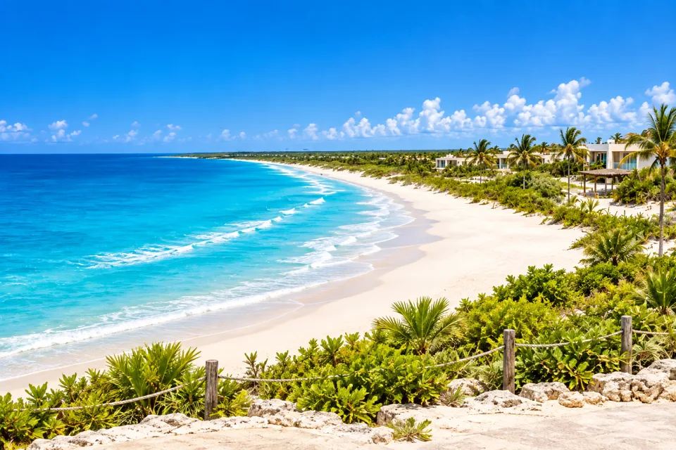 Costa Mujeres coastline and resorts